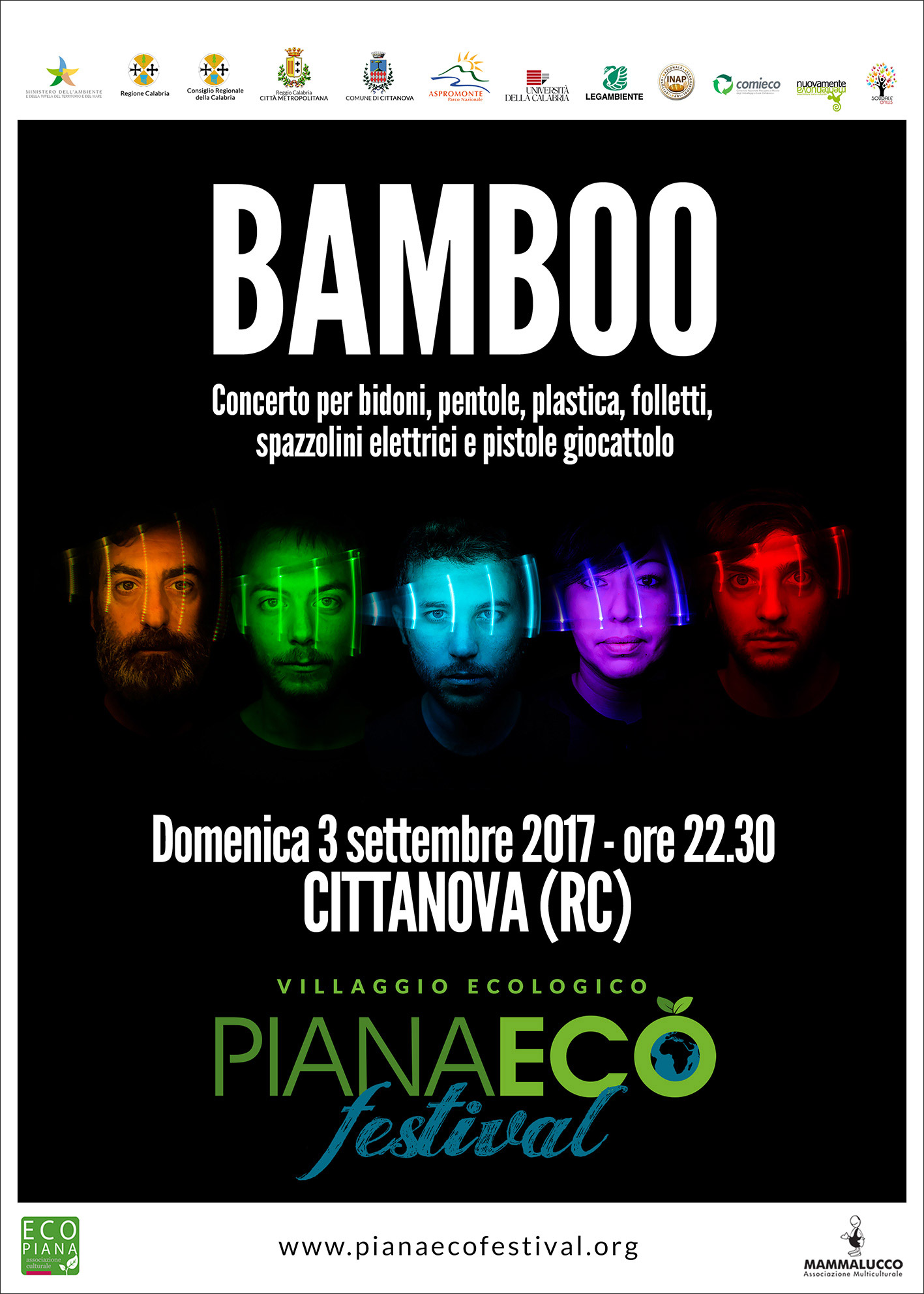 locandina Bamboo live PianaEcoFestival Cittanova